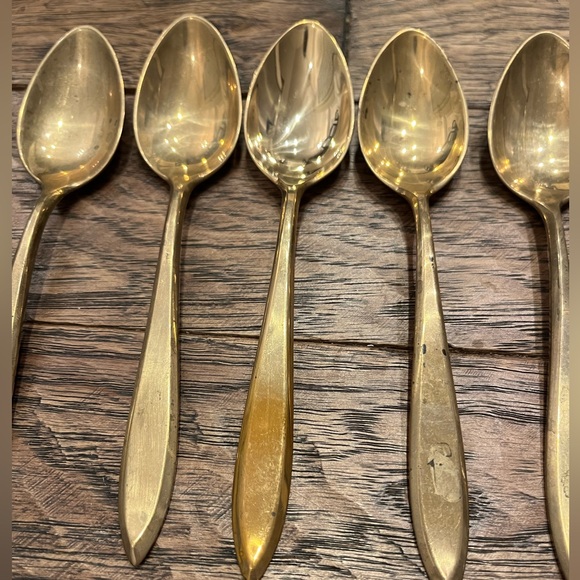 Vintage Dirigold Dirilyte Gold Teaspoons (10) - Picture 4 of 6